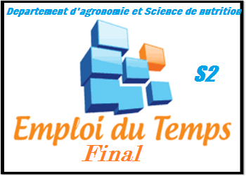 Emploi du Temps final du département de biologie