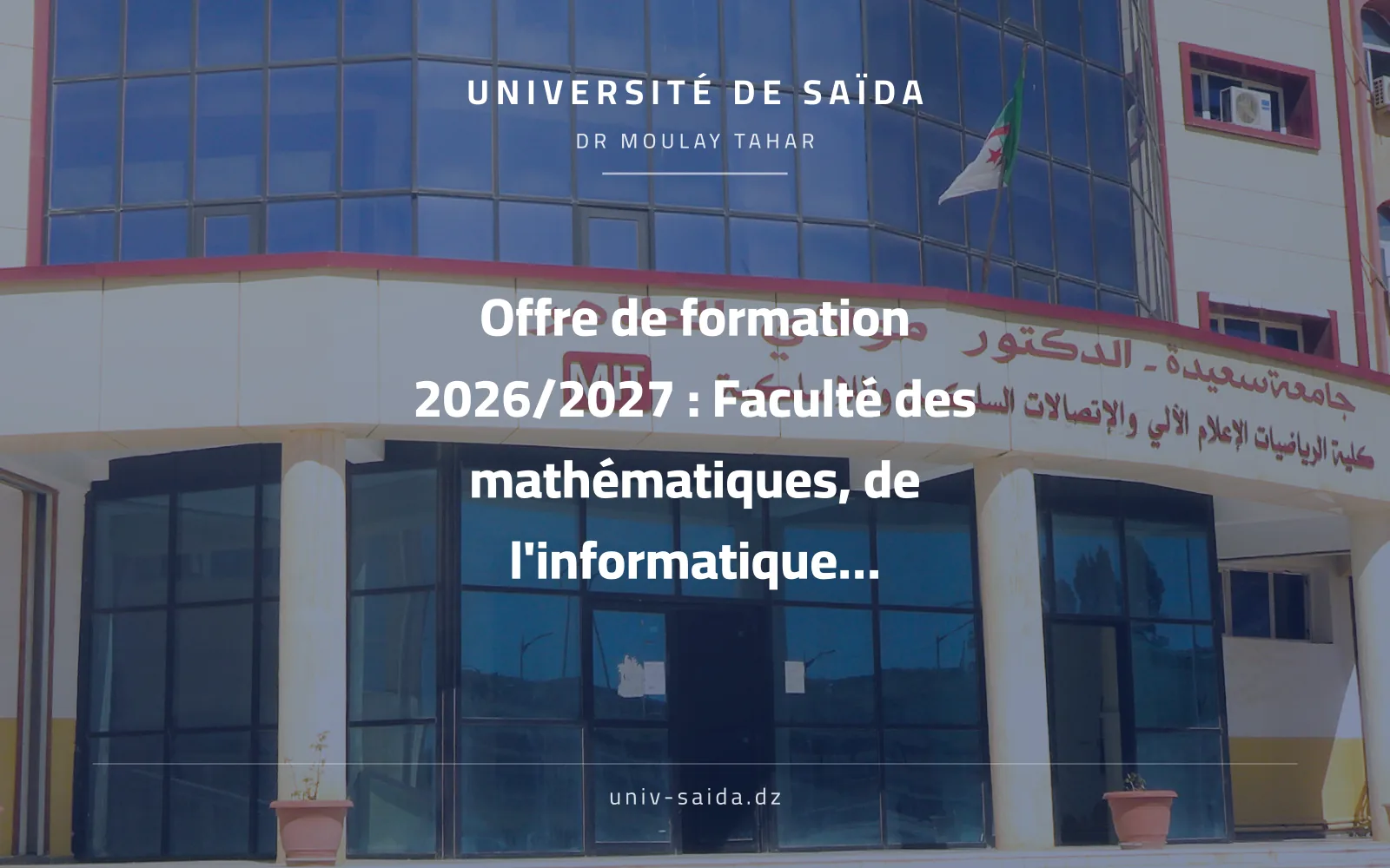 Training offer 2026/2027: Faculty of Mathematics, Computer Science and Telecommunications