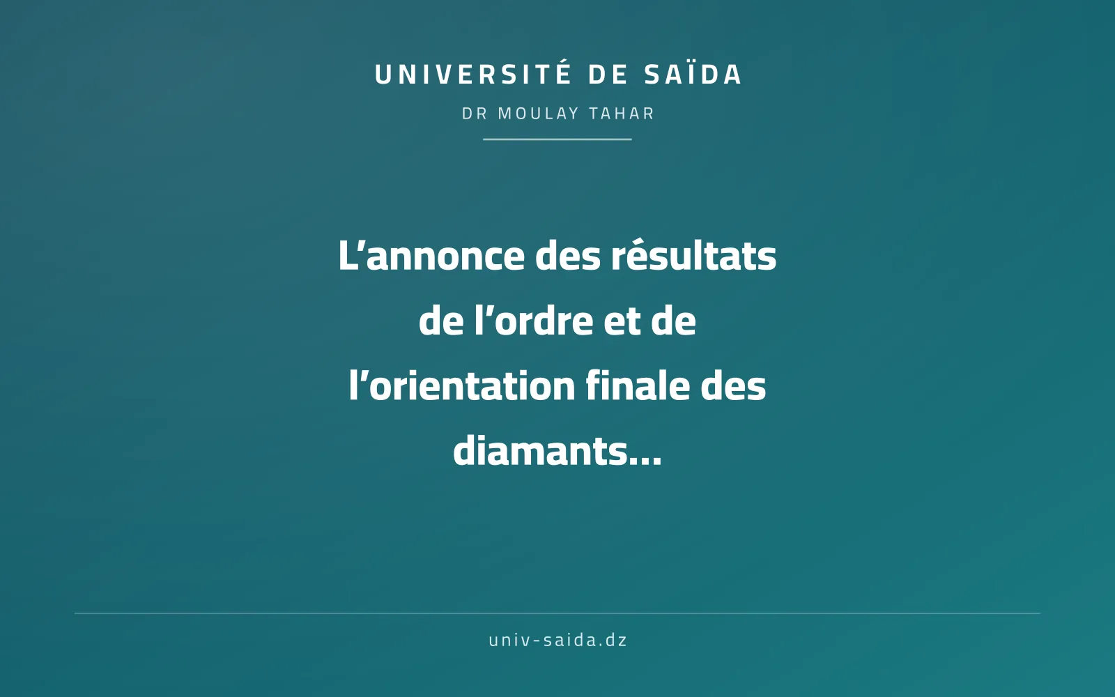 The announcement of the results of the ranking and final direction of the Master class is 5% L.M.D. senior graduates.