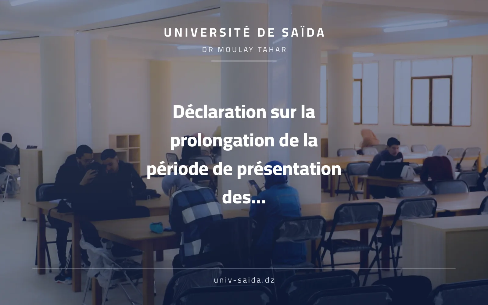 Announcement regarding the extension of the nomination period for the student re-election