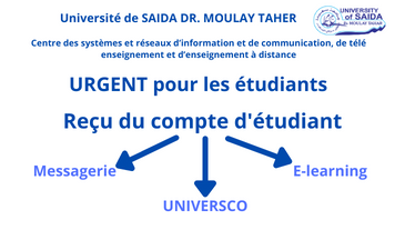 Compte d’étudiant(Utilisateur et Mot de Passe) Compte d’étudiant(Utilisateur et Mot de Passe)