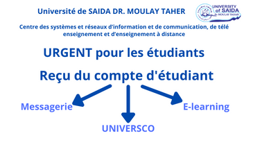 Compte d’étudiant(Utilisateur et Mot de Passe)