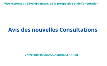 Avis des consultations