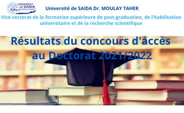 Résultats du concours d’accès au doctorat 2021/2022