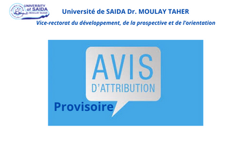 Avis d’attribution provisoire