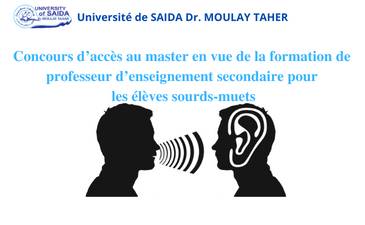 Appel à candidature concours d’accès au master en vue de la formation de professeur d’enseignement secondaire pour les élèves sourds-muets