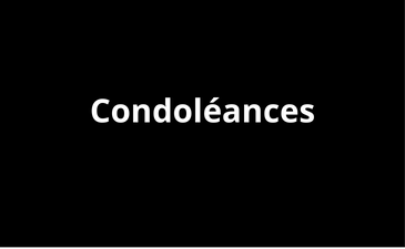Condoléances