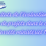 Résultats de l’évaluation des idées de projets dans le cadre de l’arrêté ministériel 1275