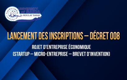Lancement des inscriptions au Décret 008