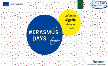 دعوة للمشاركة في الورشة الأولى لتعزيز برنامج إيراسموس + والتدويل في جامعة سعيدة الدكتور مولاي الطاهر
