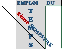 Emploi du Temps                               Deuxième Semestre (S2)       Master I Spécialité : Protection et Gestion Ecologique des Ecosystèmes
