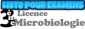 Liste pour EXAMENS des étudiants                             Spécialité : L3 – Microbiologie                 Semestre 1                        Section : 1                                          Groupe : 1