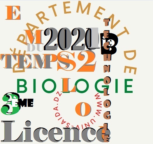 Emploi du Temps                                    Biotechnologie                                                      L3 S2           2020- 2021