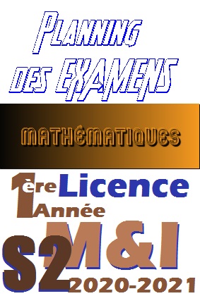 L1-Planning des EXAMENS de remplacement S2 2020-2021