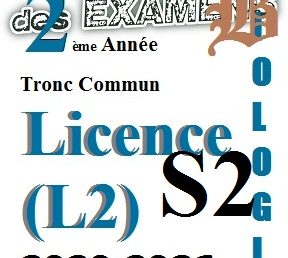 Planning des EXAMENS                                        BIOLOGIE      L2 Licence        S2                      2020-2021