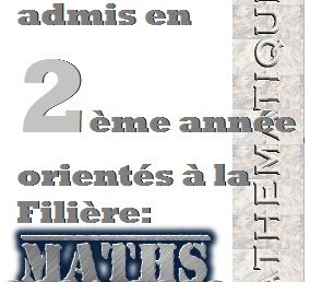 Liste des étudiants admis en 2ème année orientés à la Filière: Mathématiques 2021/2022