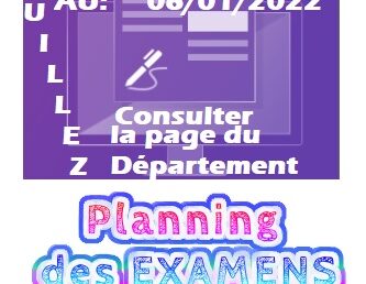 Planning des Examens