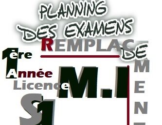 L1-Planning des examens de remplacement S1 2021-2022