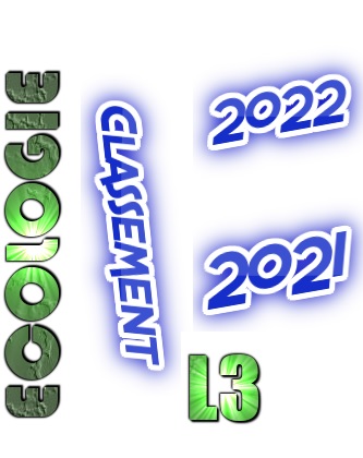 Classement  Ecologie  L3  2021-2022