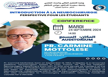 إعـلان  لطلبة كلية العلوم الطبيعة و الحياة(خاصة طلبة الطب) لحضور محاضرة في جراحة الأعصاب