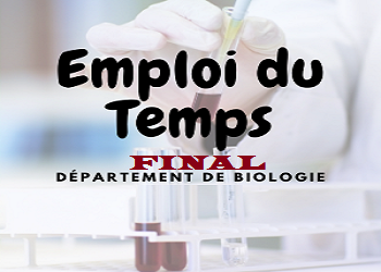 Emploi du Temps Final Années Universitaire 24/25