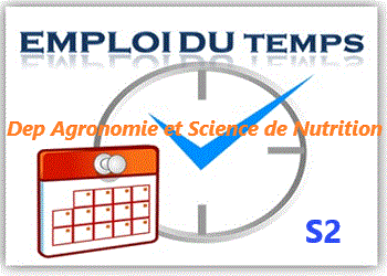 Emploi du Temps Provisoire du 2 Semestre