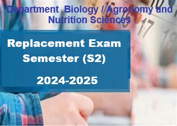 Calendrier des Examens Semestre (2)  2024-2025