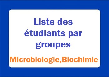 قائمة الأفواج لطلبة السنة الثالثة (ميكروبيولوجيا-بيوكيمياء) 2026/2025