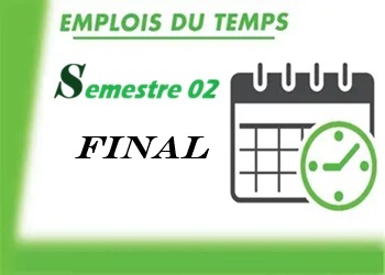 Emploi du Temps Final  du département de Biologie 2025/2026