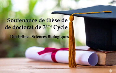 Soutenance de thèse de doctorat de 3éme Cycle