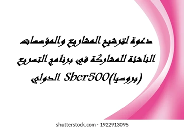 دعوة لترشيح المشاريع والمؤسسات الناشئة للمشاركة في برنامج التسريع الدولي Sber500(بروسيا)