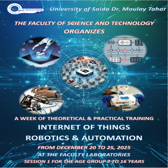 كلية العلوم والتكنولوجيا تنظم  أسبوعًا من التدريب النظري والعملي إنترنت الأشياء، الروبوتات والآلية