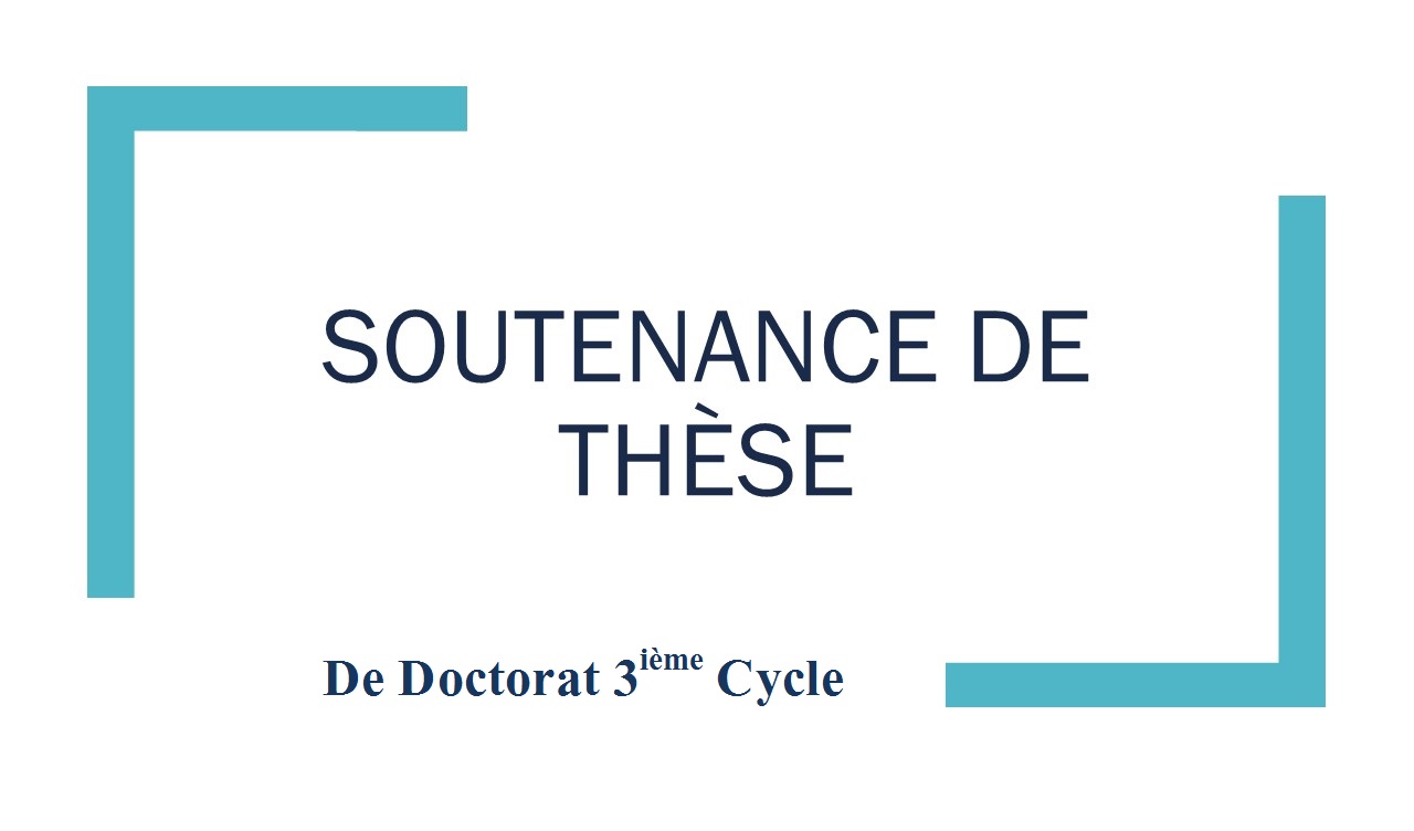Avis de soutenance de thèse de Doctorat ELT