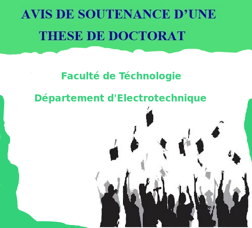 Avis de soutenance du doctorant Foghali yahia
